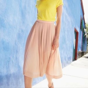 Nwot J.crew Micro Pleated Midi Skirt | Dusty Pink Blush | womans sz 4